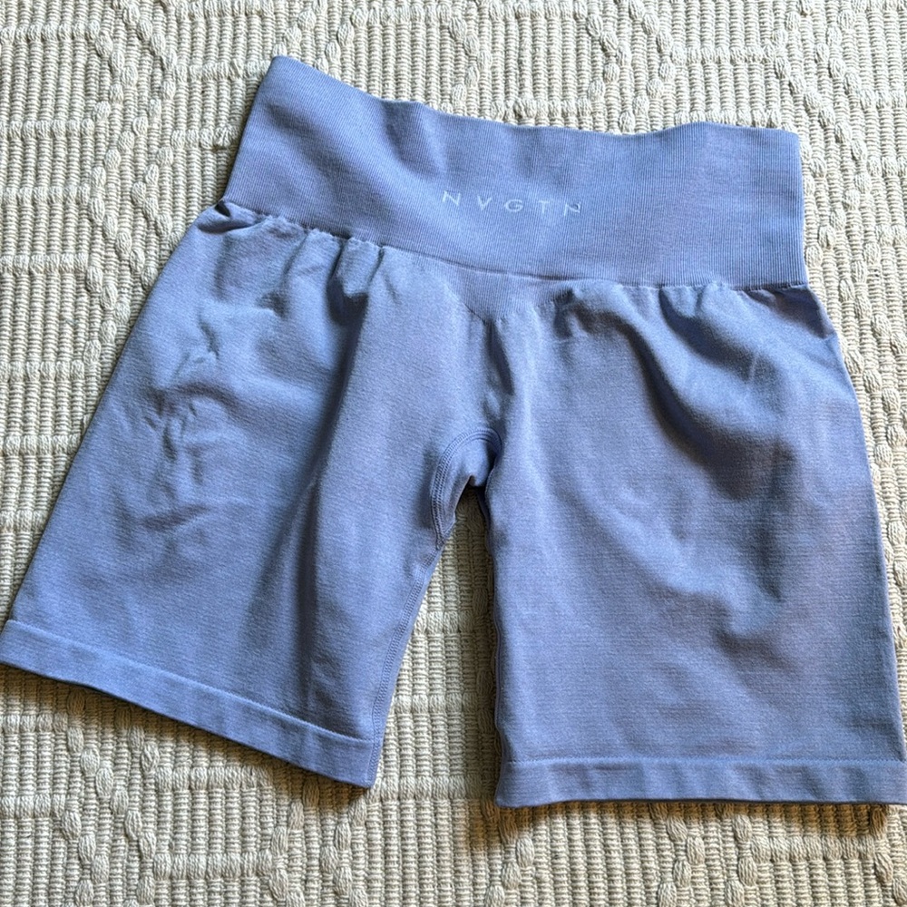 NVGTN Solid Seamless Pro Shorts Size M Periwinkle